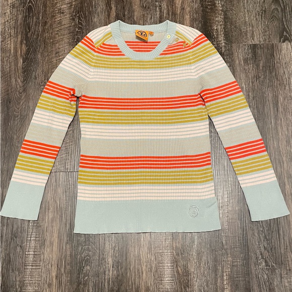 Tory Burch Stripe Sweater S/M - Picture 1 of 5